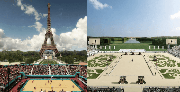 les JO devant la Tour Eiffel et à Versailles
