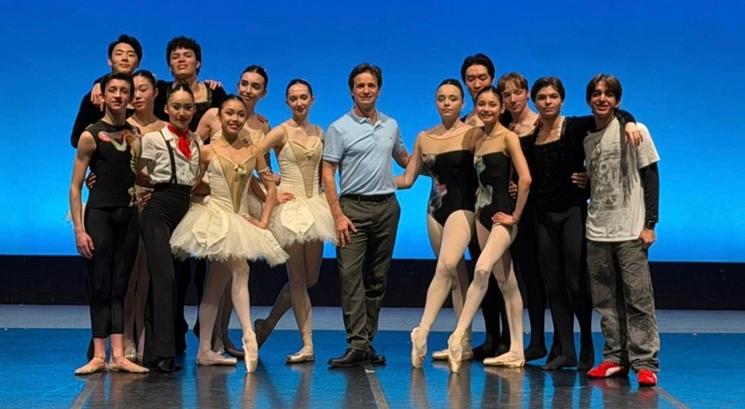 Pascal Molat et les élèves du San Francisco Ballet Trainee Program