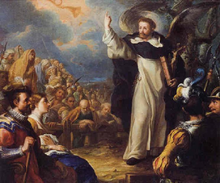 Predicación de San Vicente Ferrer, tableau de Pedro Rodriguez de Miranda