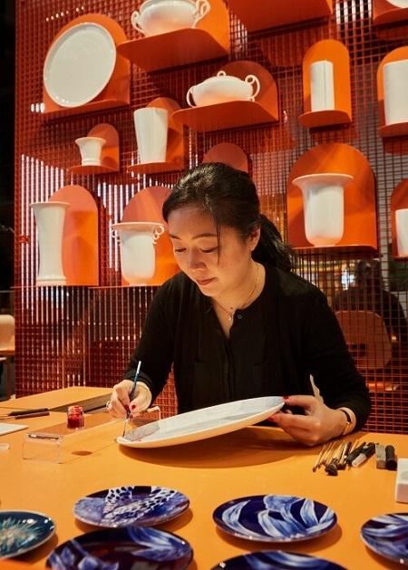 peinture sur assiette hermès