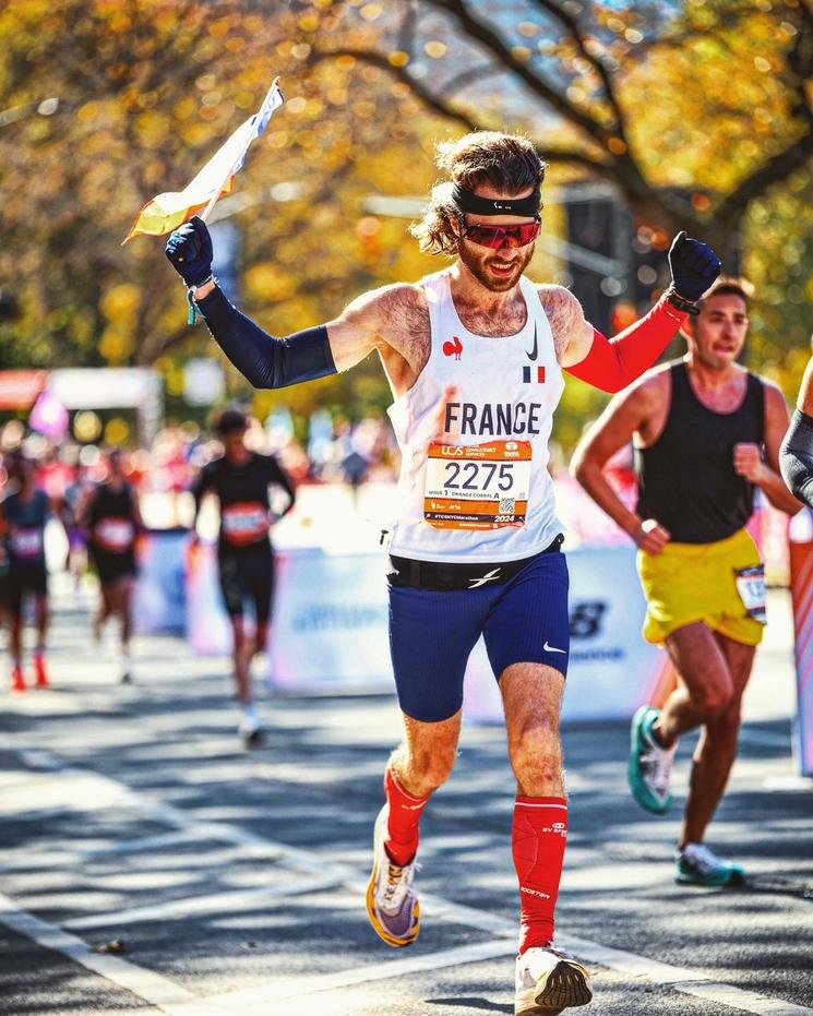 Elvin Leroux pendant un marathon