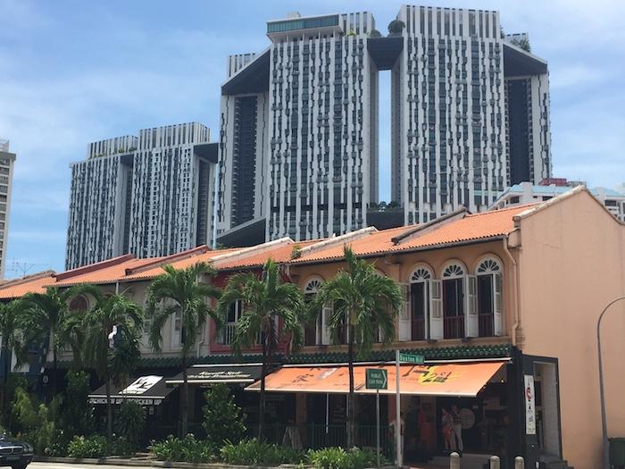 pinnacle surplombe les shophouses de Tanjon pagar