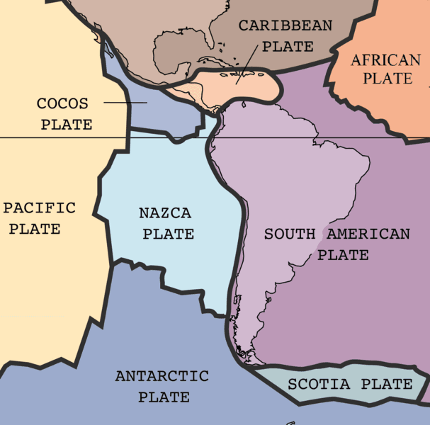 Plaque tectoniques Nazca Sud Américaine Chili