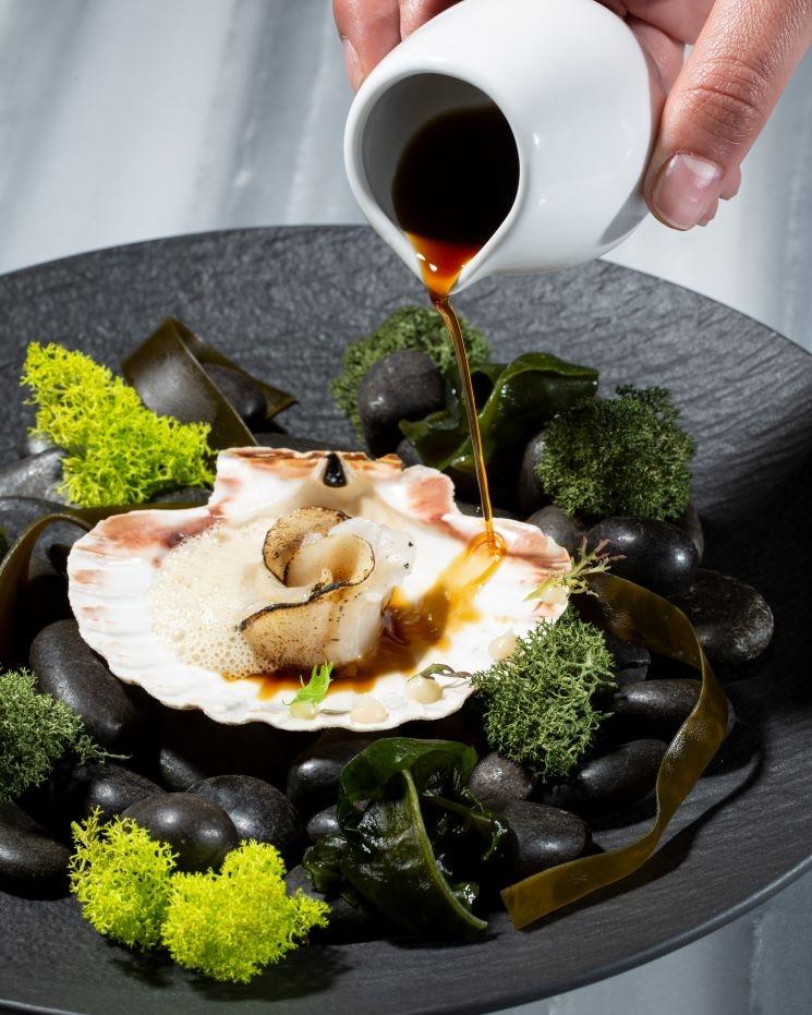 Un plat du menu au Pavillon d'Athenes