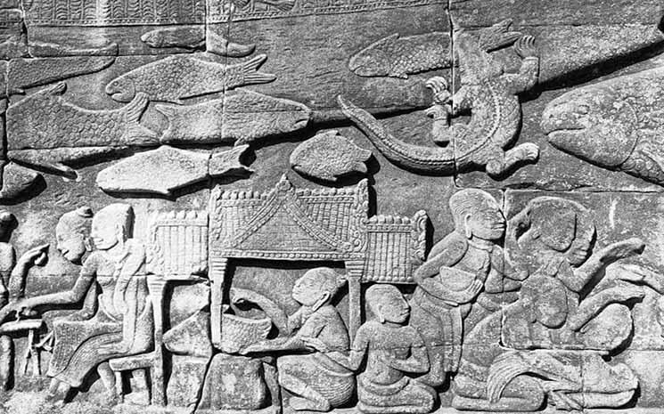 Poisson et crocodile du Bayon