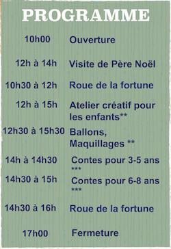 Marché de noël - programme