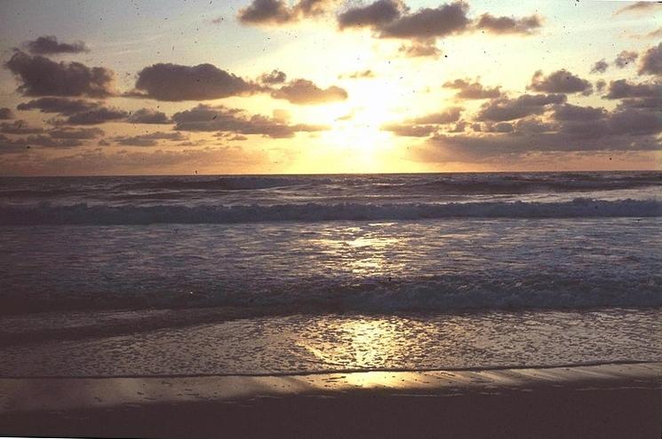 couché de soleil plage des Moliets