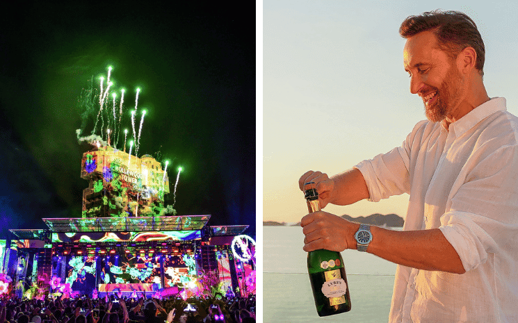 Disneyland Electroland Festival 2019 (Crédit : Disneyland Paris) et partenariat entre la marque de spiritueux sans alcool Lyre’s et David Guetta (Crédit : Leshea Lewis)