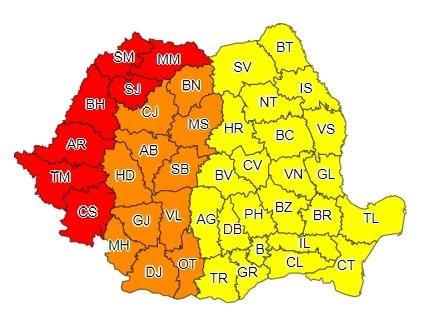 carte roumanie alerte canicule