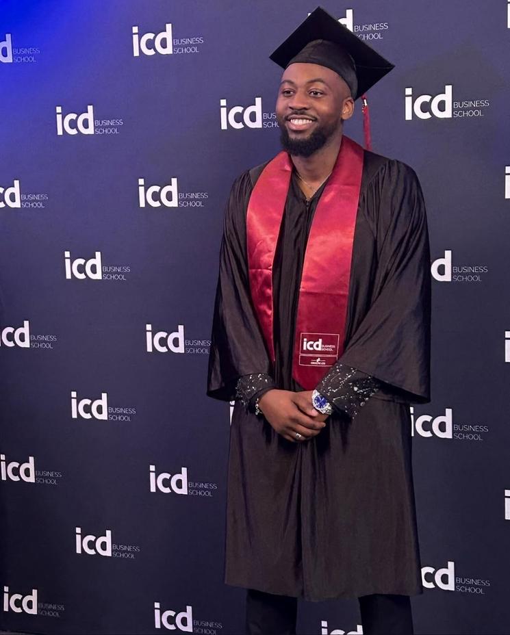 Aurélien Kamata durant sa remise de diplôme