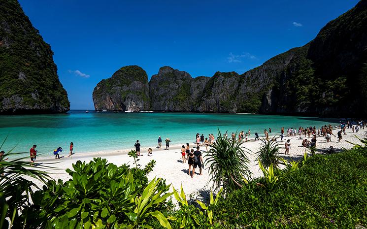 Vue de Maya Bay en Thailande