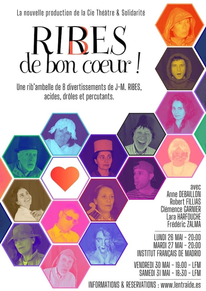 affiche des pieces de theatrre jouees à madrid par la compagnie Theatre&Solidarite