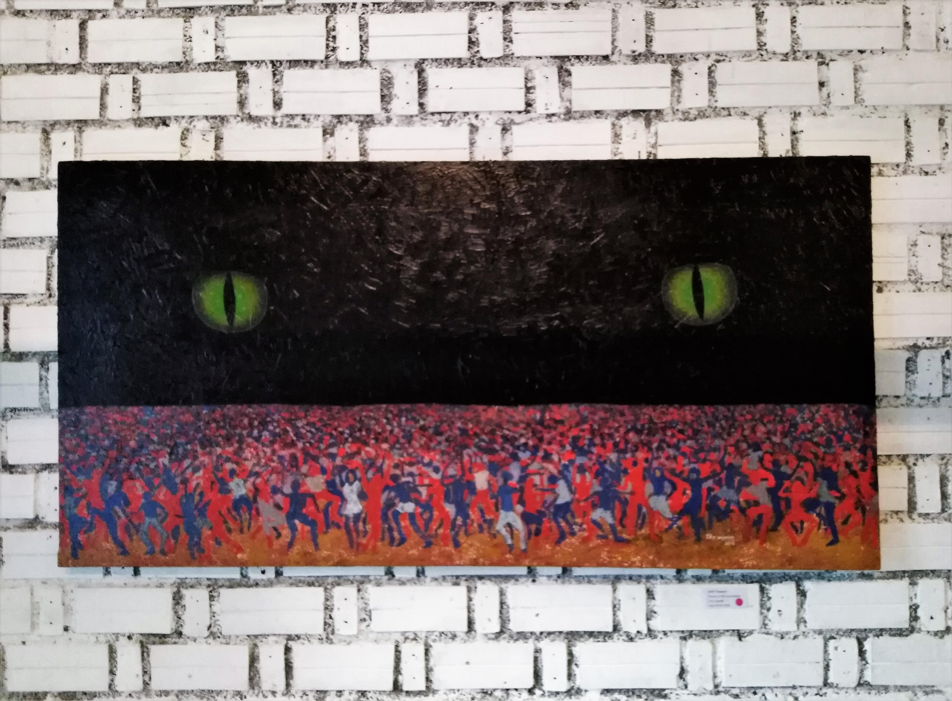 Oeuvre de Chanpenh Nget, en vente à la galerie de Romcheikh 5. Crédits : Victor Bernard / Lepetitjournal.com Cambodge