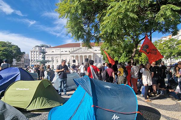 Rossio, campement contre la crise du logement