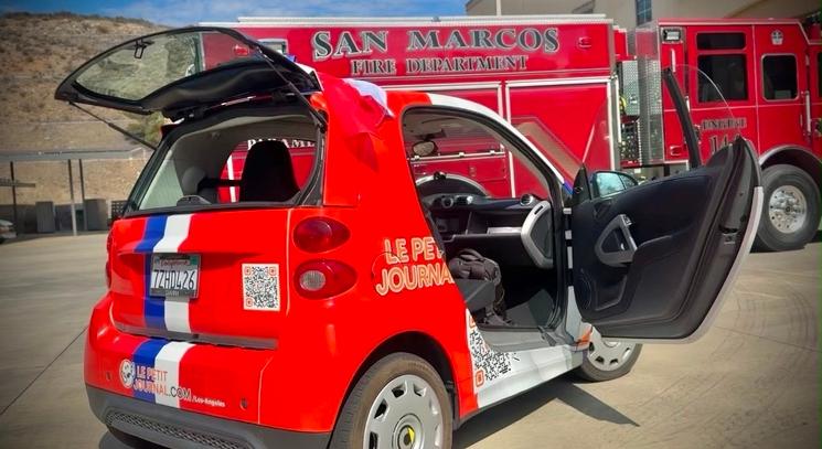 Notre Smart « Scoopette » prête pour le concours de Panenka