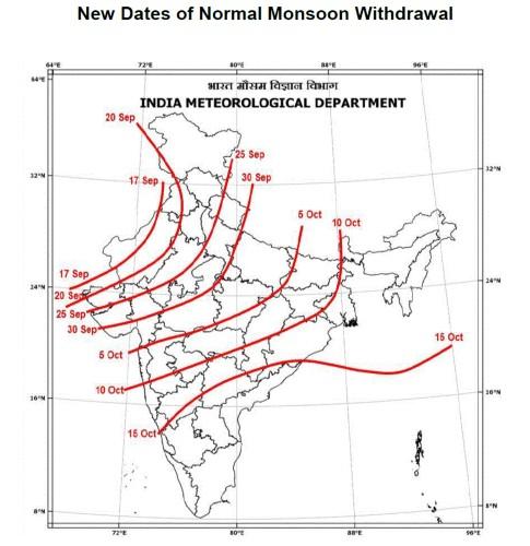 dates habituelles de retrait de la mousson