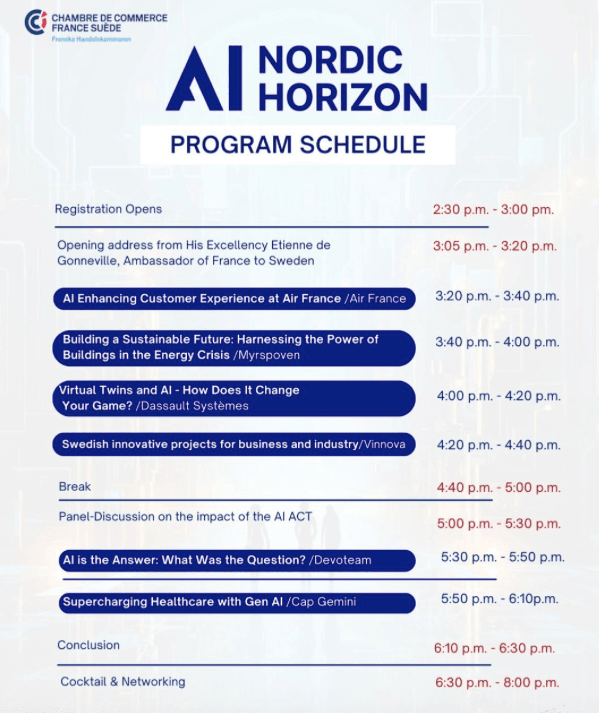 Conférence AI Nordic Horizon Stockholm
