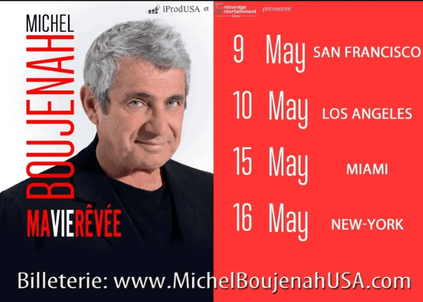 Affiche du spectacle de Michel Boujenah en 2016