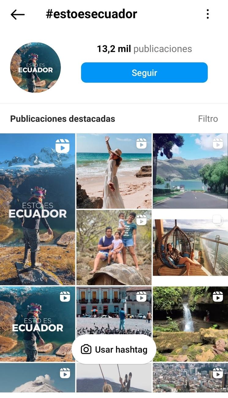 Le hashtag "Esto es Ecuador" sur Instagram