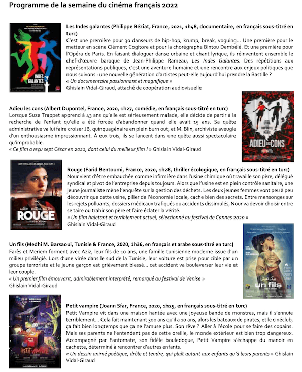 semaine cinéma turquie