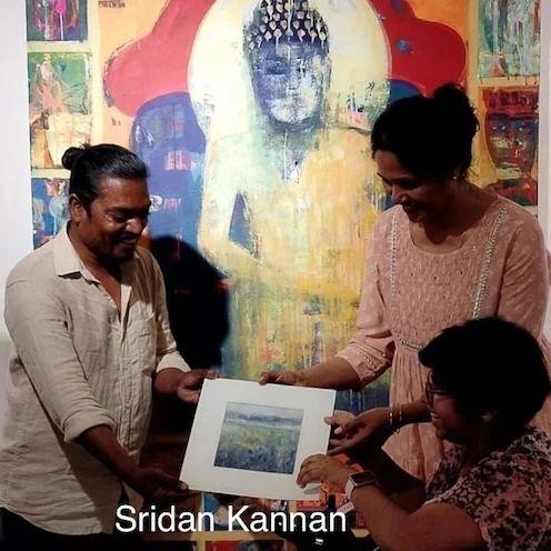 L'artiste peintre tamoul Sridan Kannan