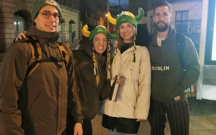 Fêtards lors de la St Patrick 2022 à Dublin