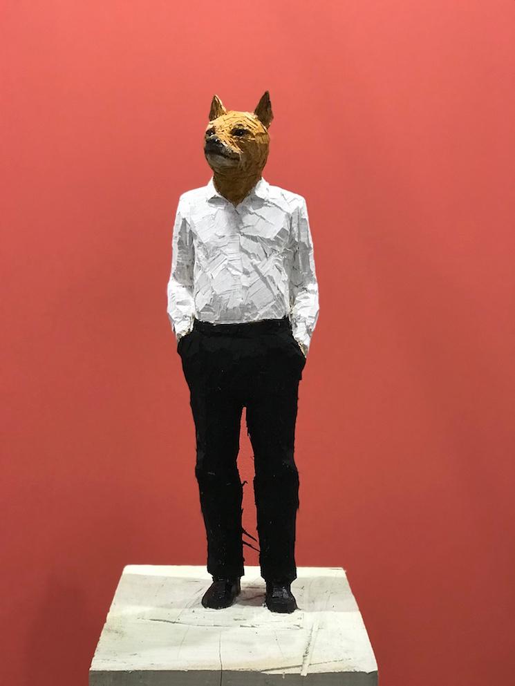 Stephan Balkenhol - Man with dog head, 2018 - galerie MAI 36