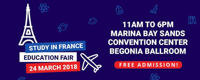 Study in france, Etudier en France, Singapour