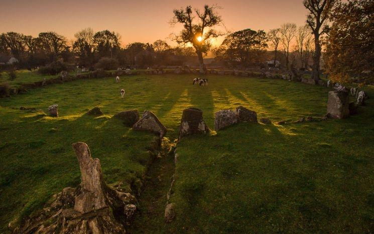 Sun Through Grange Stone Circle Lough Gur