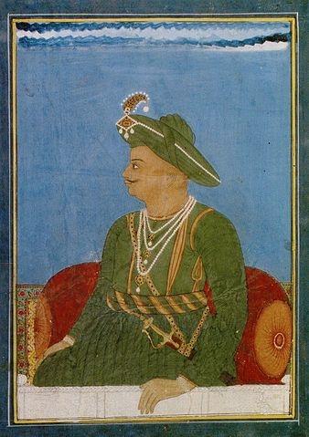 Une miniature de Tipu sultan de Mysore en Inde