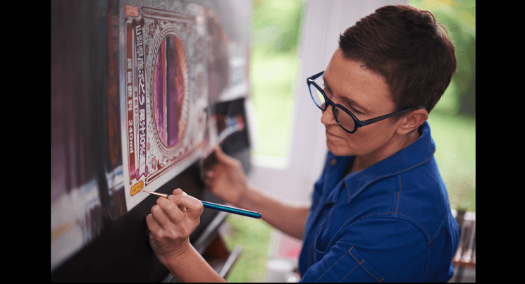 artiste qui travaille