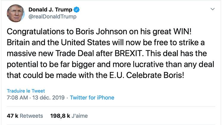 Twitter Donald Trump Boris Johnson