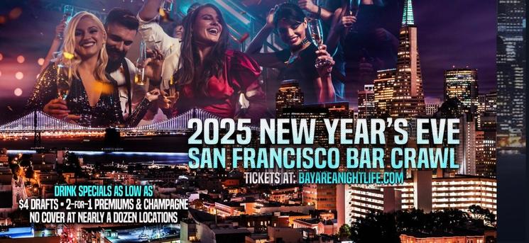 Billets pour le 2025 San Francisco New Year's Eve Bar Crawl Party