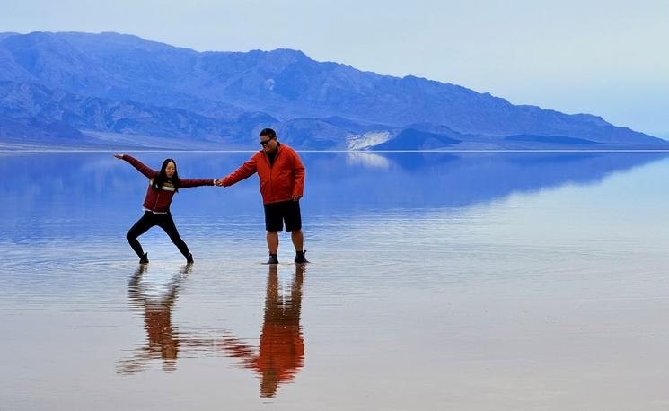 Vallée de la mort Lake Manly Badwater Basin
