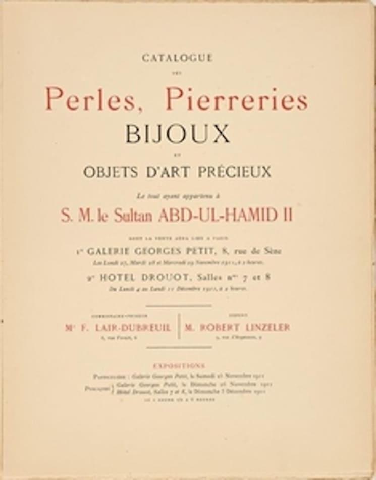 Vente des bijoux d'Abdülhamid II