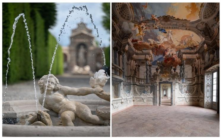 jardin et fresque de la villa Arconati
