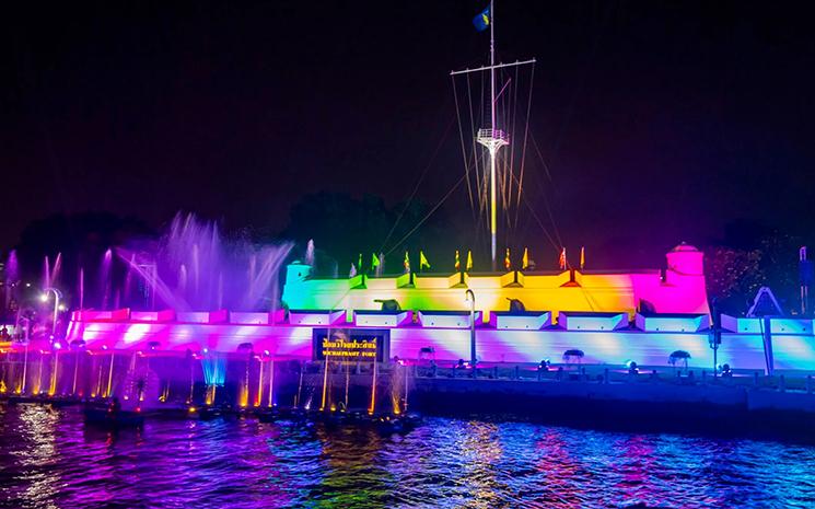 Spectacle son et lumiere au fort Wichai Prasit de Bangkok