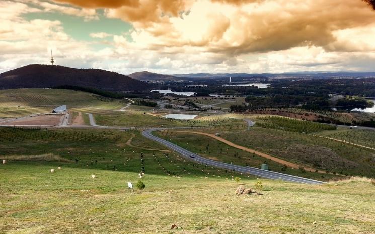 Vue panoramique de Canberra