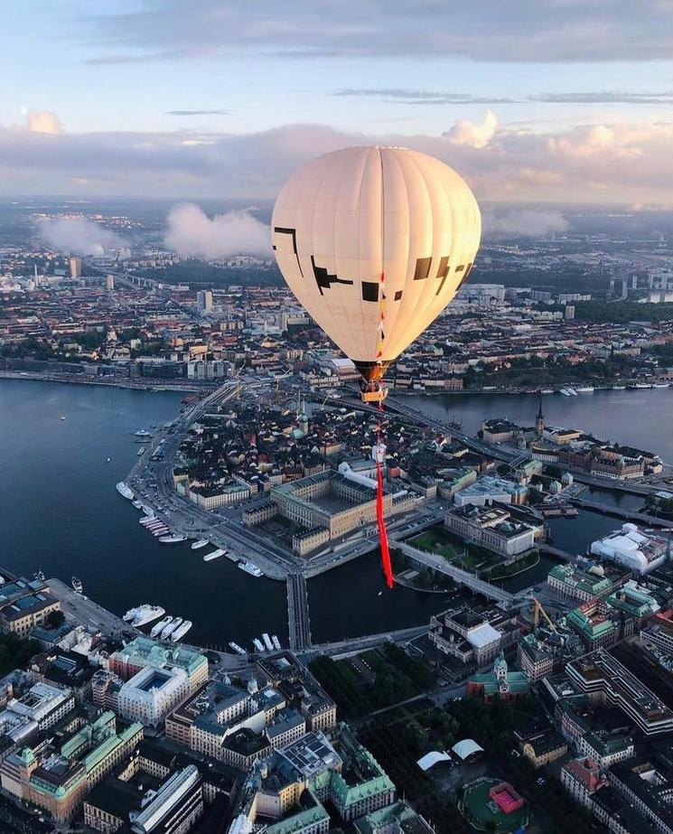 Une des montgolfières