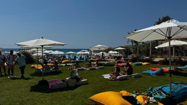 Une plage libanaise, photo prise en août 2024