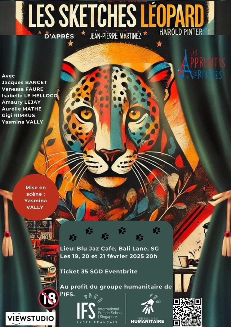 affiche des Sketchs Léopard à Singapour en février 2025