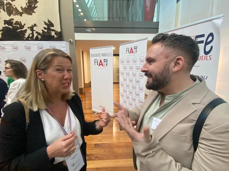 Caroline Guiot et Damien Bouhours lors des rencontres annuelles de la FIAFE