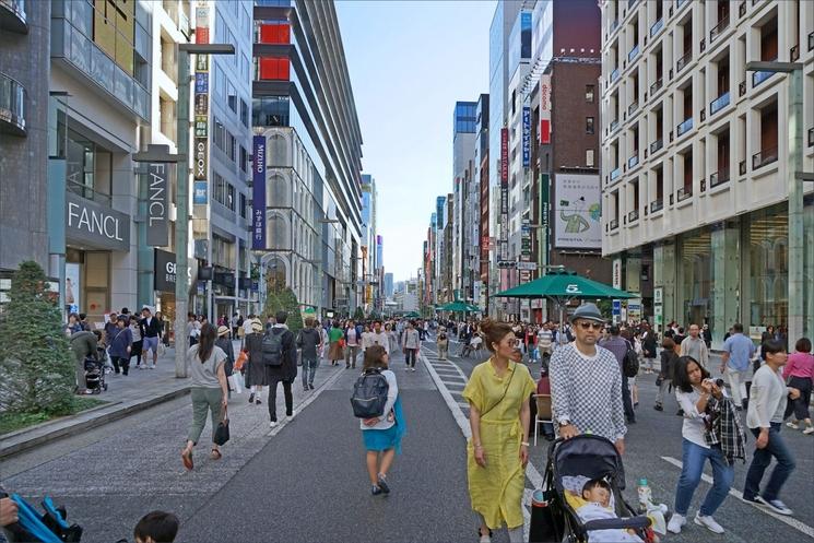 Ginza, le quartier du luxe et des grands magasins (Tokyo)