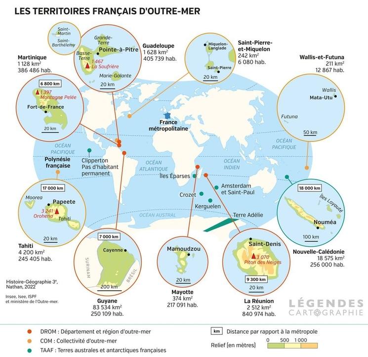 carte des territoires d'outre-mer