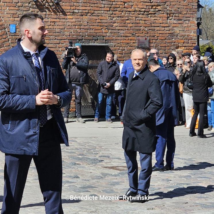 Donald Tusk dans le centre-ville