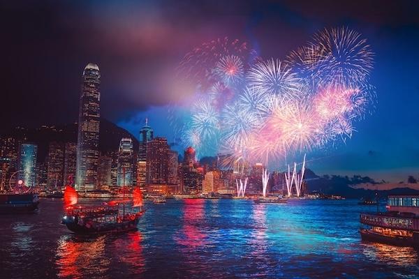 feu d'artifice sur le Harbour