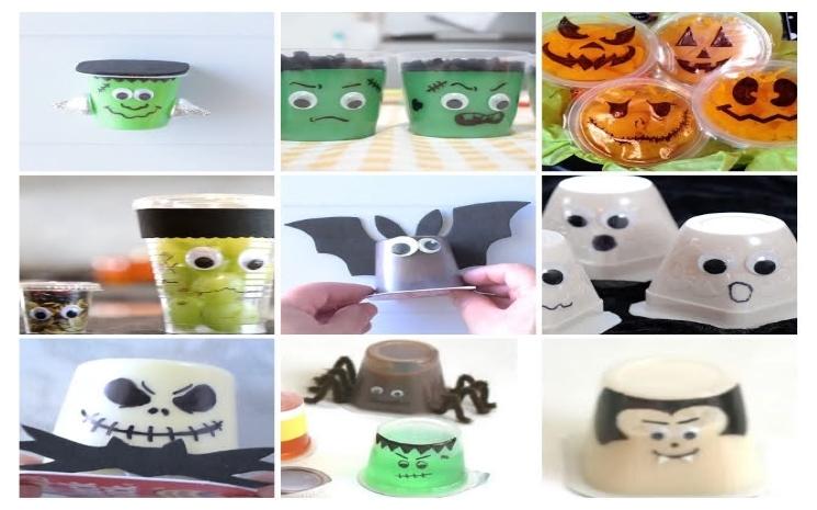 pots de flan halloween