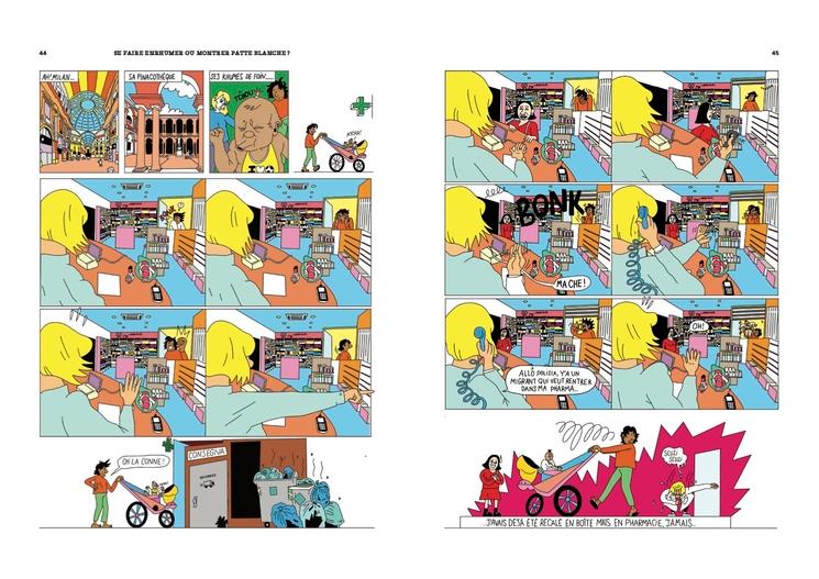 Page sur l'épisode de la pharmacie de la BD J'perds pas la boule