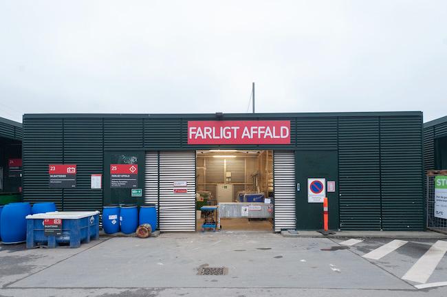 biens dangereux tri sélectif déchèterie Copenhague