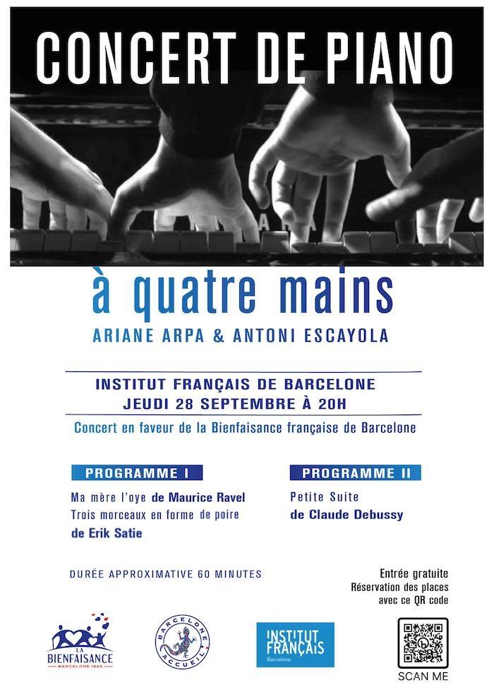 affiche du concert en faveur de la bienfaisance